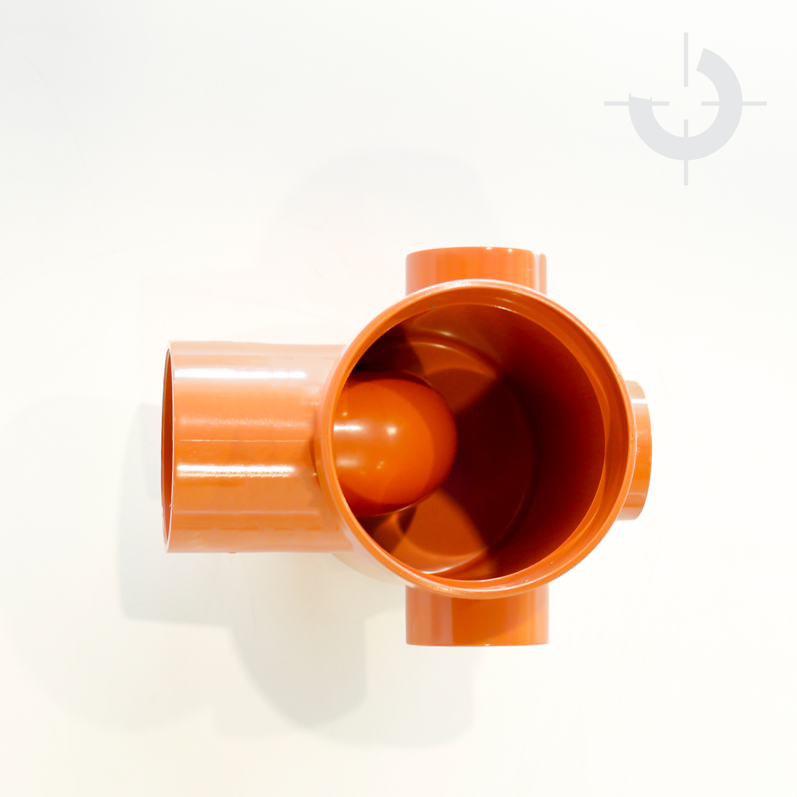 PVC Floor Trap 110x75x50x50 RAL-8023 MMP